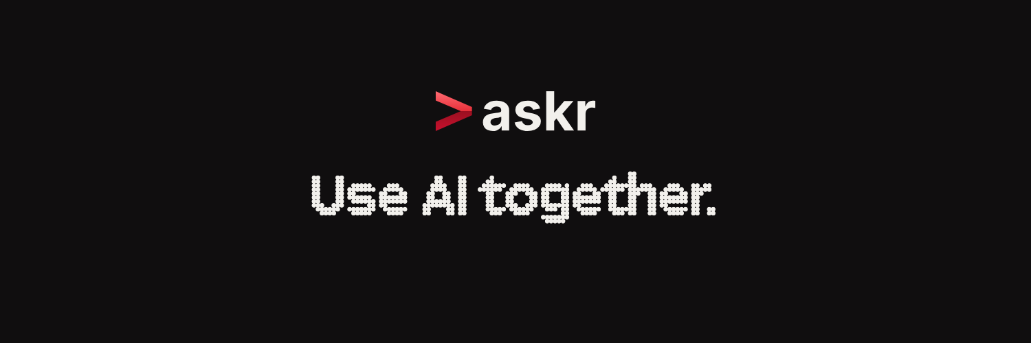 askr banner, dark: Use AI together.