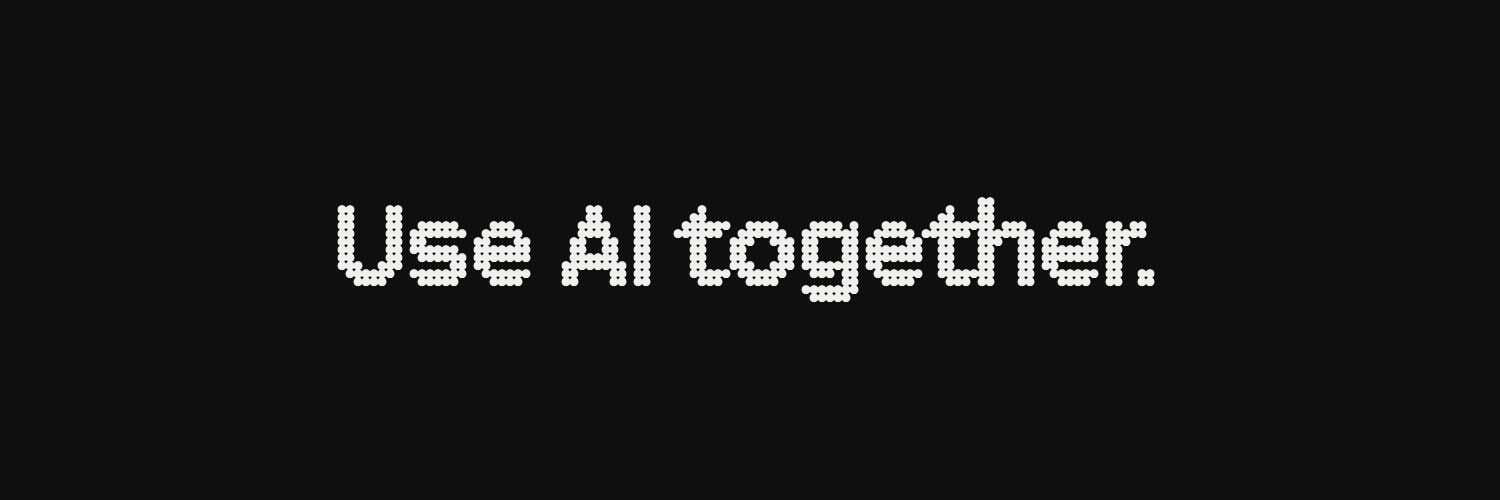 askr banner, the line, dark: Use AI together.