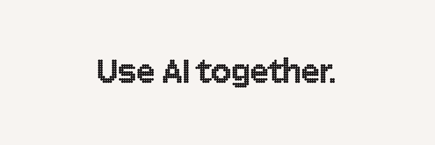 askr banner, the line, light: Use AI together.