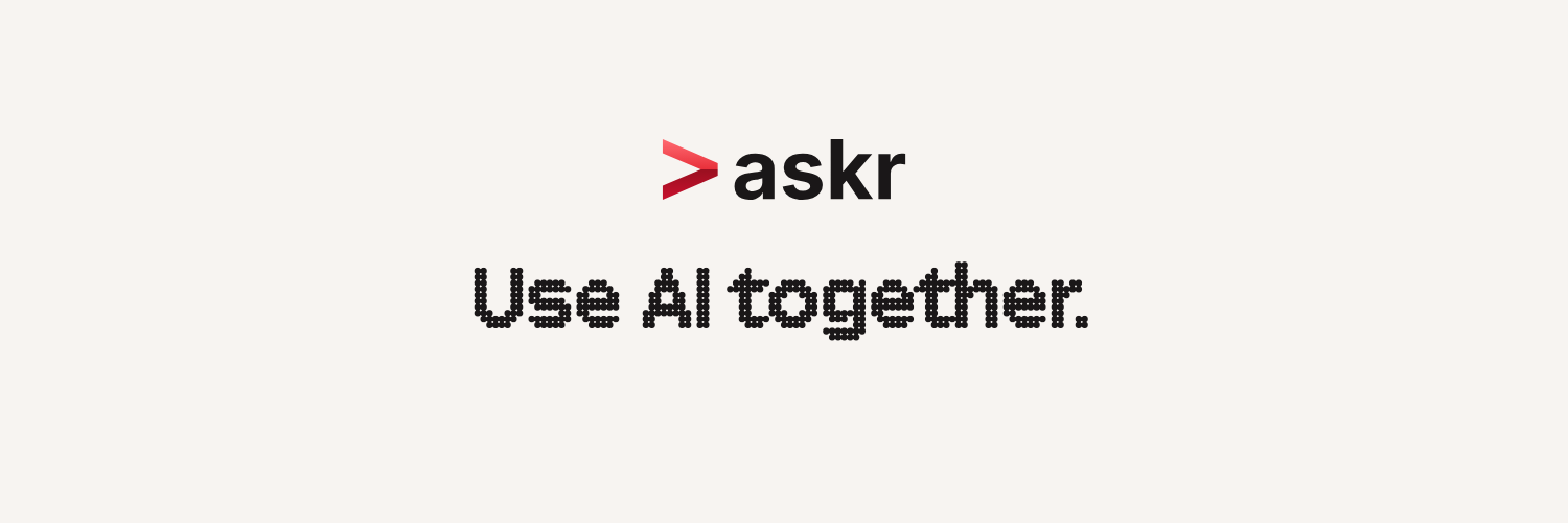 askr banner, light: Use AI together.