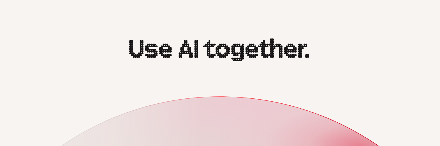 askr banner, the moon, light: Use AI together.